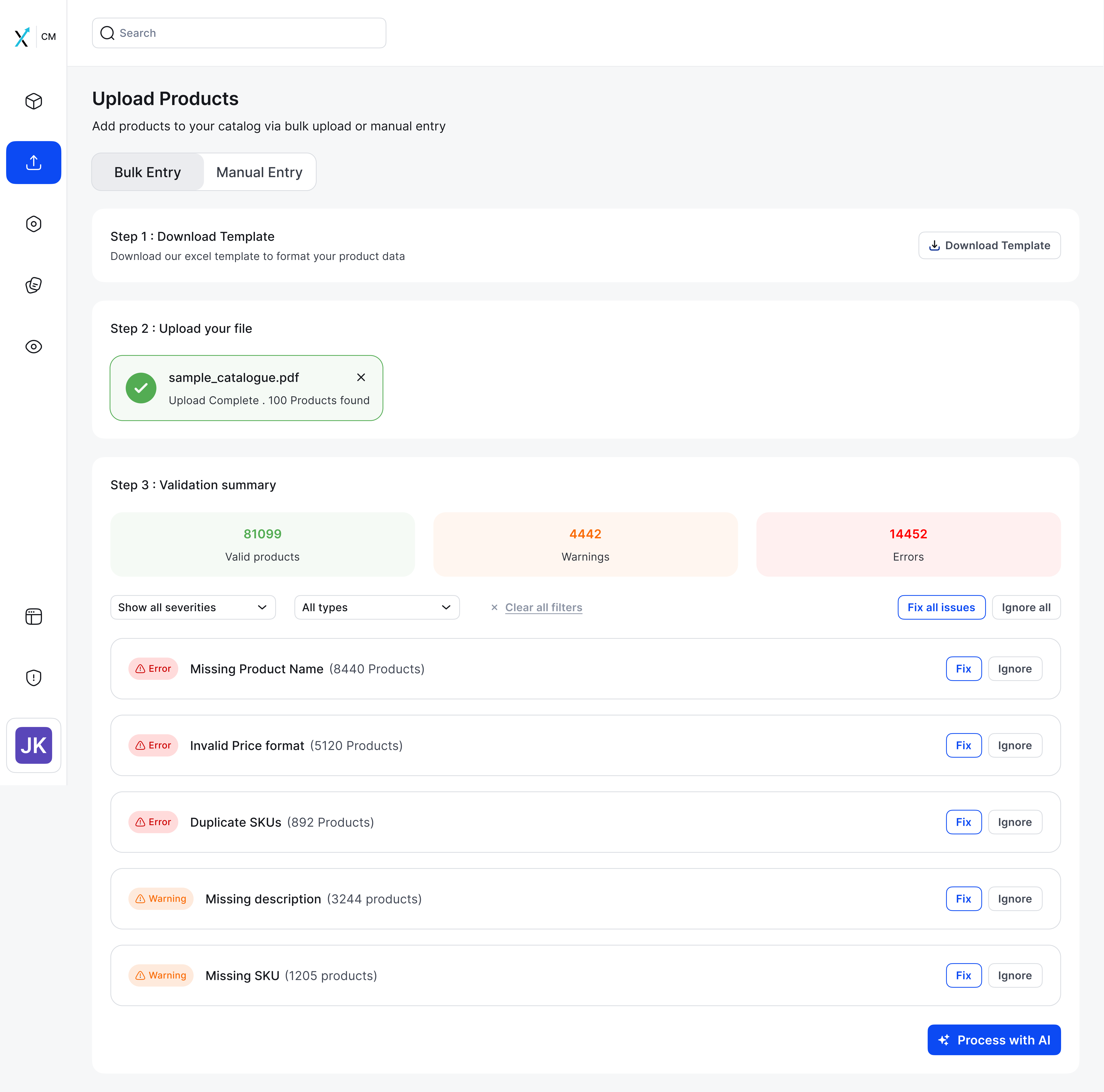 Bulk Upload Flow